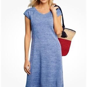 Talbots Blue Short Sleeve T-Shirt Dress Women’s Medium Athletic Sporty Hiking